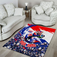 Personalized Croatia Marten Soccer Area Rug Croatian Flag Abstract Brush Stroke