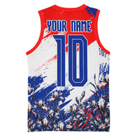 Personalized Croatia Marten Soccer Basketball Jersey Croatian Flag Abstract Brush Stroke