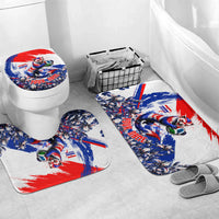 Personalized Croatia Marten Soccer Bathroom Set Croatian Flag Abstract Brush Stroke