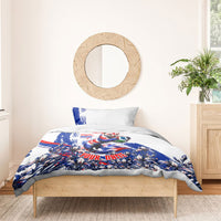 Personalized Croatia Marten Soccer Bedding Set Croatian Flag Abstract Brush Stroke