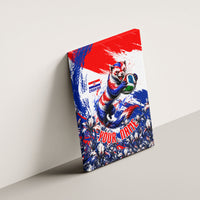 Personalized Croatia Marten Soccer Canvas Wall Art Croatian Flag Abstract Brush Stroke