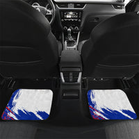 Personalized Croatia Marten Soccer Car Mats Croatian Flag Abstract Brush Stroke