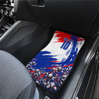 Personalized Croatia Marten Soccer Car Mats Croatian Flag Abstract Brush Stroke