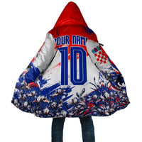 Personalized Croatia Marten Soccer Cloak Croatian Flag Abstract Brush Stroke