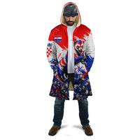 Personalized Croatia Marten Soccer Cloak Croatian Flag Abstract Brush Stroke