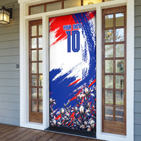 Personalized Croatia Marten Soccer Door Cover Croatian Flag Abstract Brush Stroke