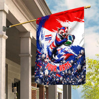 Personalized Croatia Marten Soccer Garden Flag Croatian Flag Abstract Brush Stroke