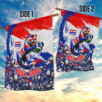 Personalized Croatia Marten Soccer Garden Flag Croatian Flag Abstract Brush Stroke