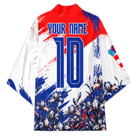 Personalized Croatia Marten Soccer Kimono Croatian Flag Abstract Brush Stroke