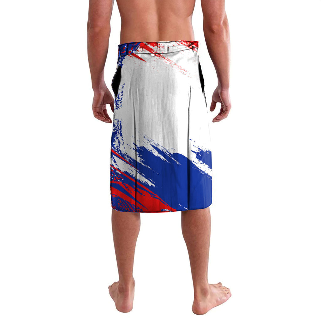 Personalized Croatia Marten Soccer Lavalava Croatian Flag Abstract Brush Stroke