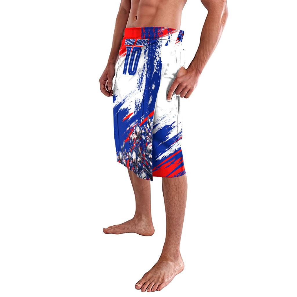 Personalized Croatia Marten Soccer Lavalava Croatian Flag Abstract Brush Stroke