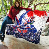 Personalized Croatia Marten Soccer Quilt Croatian Flag Abstract Brush Stroke