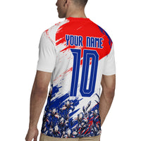 Personalized Croatia Marten Soccer Rugby Jersey Croatian Flag Abstract Brush Stroke