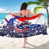 Personalized Croatia Marten Soccer Sarong Croatian Flag Abstract Brush Stroke