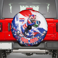Personalized Croatia Marten Soccer Spare Tire Cover Croatian Flag Abstract Brush Stroke
