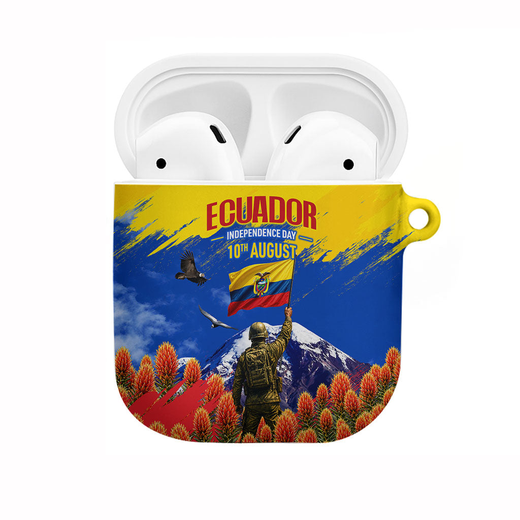 Ecuador Independence Day August 10 AirPods Case Patriotic Heritage Virgin Statue And Soldier