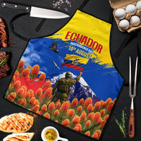 Ecuador Independence Day August 10 Apron Patriotic Heritage Virgin Statue And Soldier