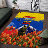 Ecuador Independence Day August 10 Area Rug Patriotic Heritage Virgin Statue And Soldier