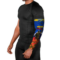 Ecuador Independence Day August 10 Arm Sleeves Patriotic Heritage Virgin Statue And Soldier