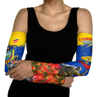 Ecuador Independence Day August 10 Arm Sleeves Patriotic Heritage Virgin Statue And Soldier