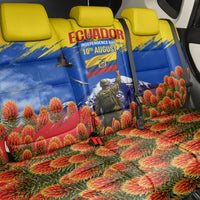 Ecuador Independence Day August 10 Back Car Seat Cover Patriotic Heritage Virgin Statue And Soldier