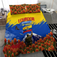 Ecuador Independence Day August 10 Bedding Set Patriotic Heritage Virgin Statue And Soldier