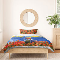Ecuador Independence Day August 10 Bedding Set Patriotic Heritage Virgin Statue And Soldier