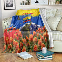 Ecuador Independence Day August 10 Blanket Patriotic Heritage Virgin Statue And Soldier