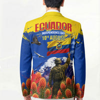Ecuador Independence Day August 10 Blazer Patriotic Heritage Virgin Statue And Soldier