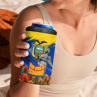 Ecuador Independence Day August 10 4 in 1 Can Cooler Tumbler Patriotic Heritage Virgin Statue And Soldier