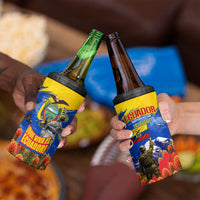 Ecuador Independence Day August 10 4 in 1 Can Cooler Tumbler Patriotic Heritage Virgin Statue And Soldier
