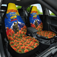 Ecuador Independence Day August 10 Car Seat Cover Patriotic Heritage Virgin Statue And Soldier