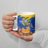Ecuador Independence Day August 10 Ceramic Mug Patriotic Heritage Virgin Statue And Soldier