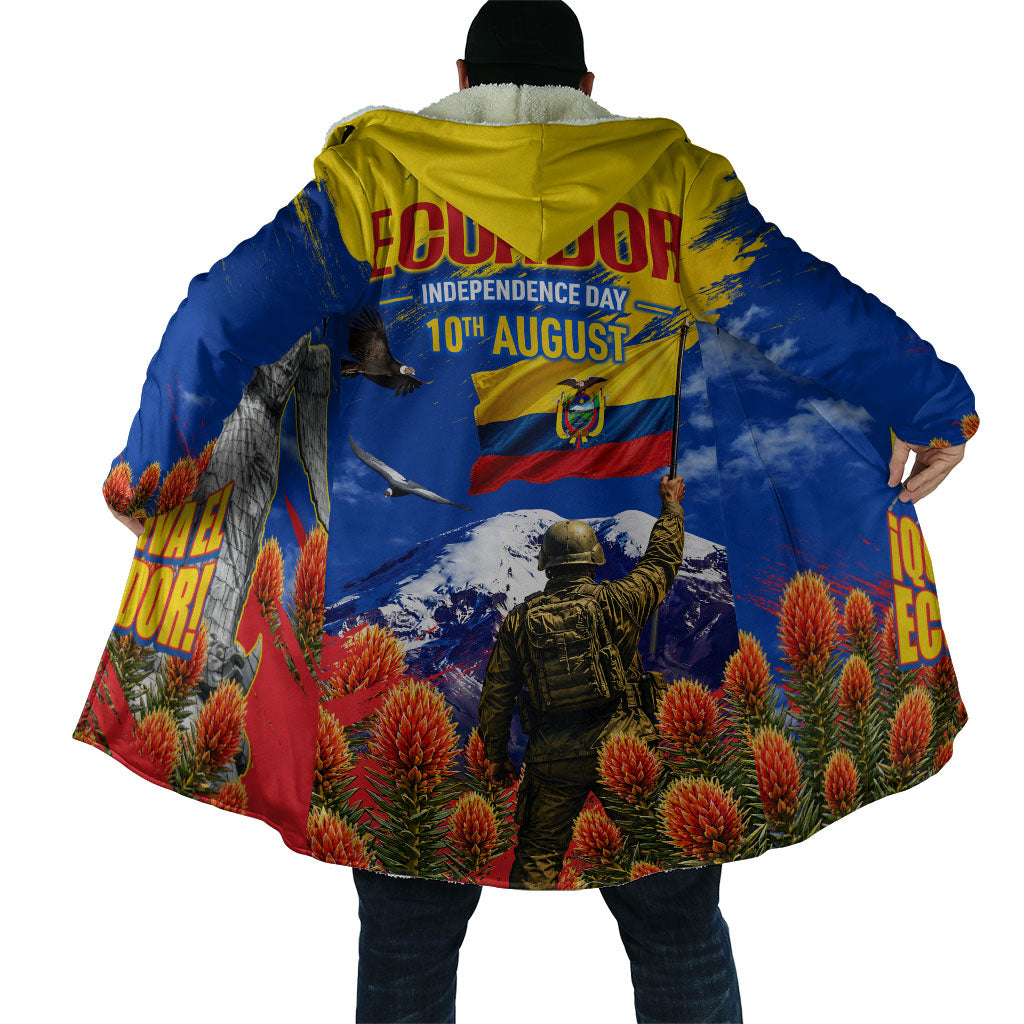 Ecuador Independence Day August 10 Cloak Patriotic Heritage Virgin Statue And Soldier