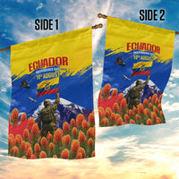 Ecuador Independence Day August 10 Garden Flag Patriotic Heritage Virgin Statue And Soldier