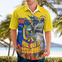 Ecuador Independence Day August 10 Hawaiian Shirt Patriotic Heritage Virgin Statue And Soldier