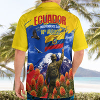 Ecuador Independence Day August 10 Hawaiian Shirt Patriotic Heritage Virgin Statue And Soldier