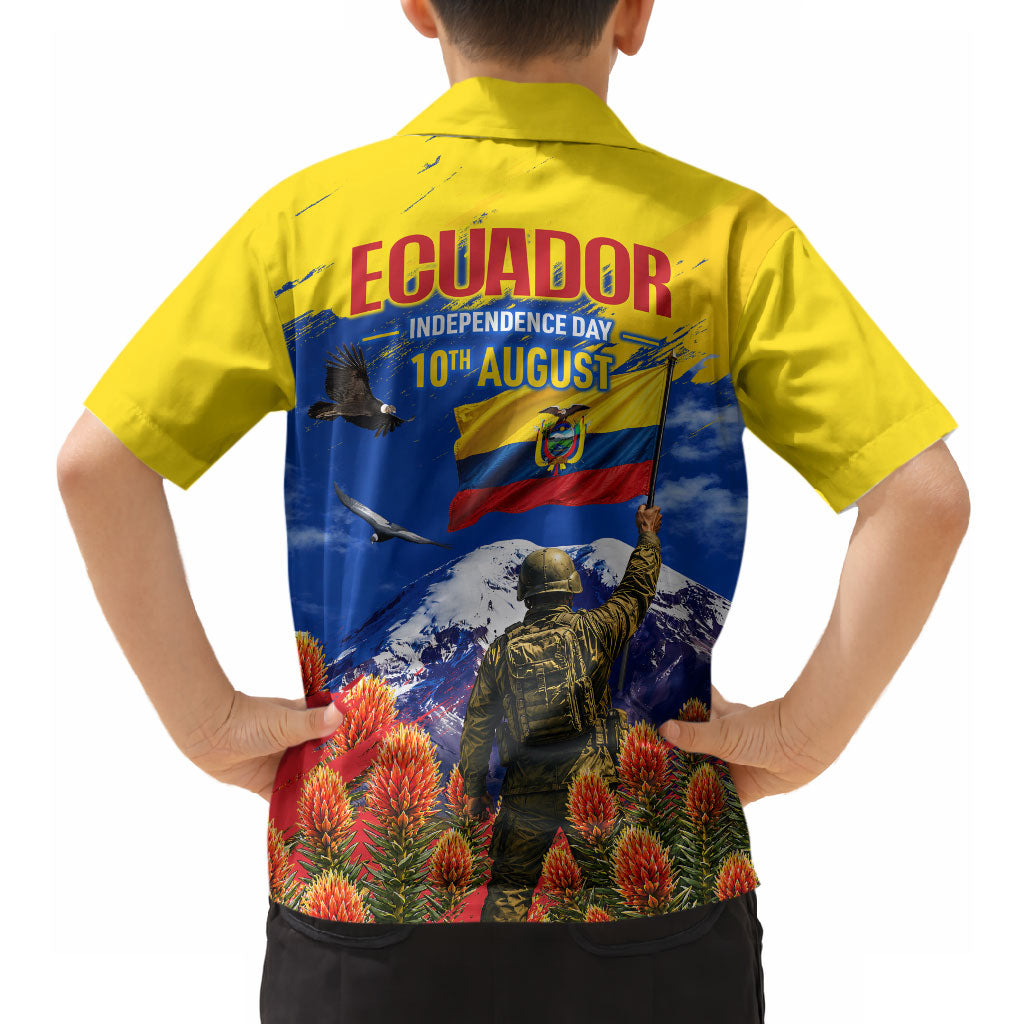 Ecuador Independence Day August 10 Hawaiian Shirt Patriotic Heritage Virgin Statue And Soldier