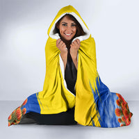 Ecuador Independence Day August 10 Hooded Blanket Patriotic Heritage Virgin Statue And Soldier