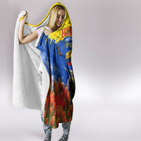 Ecuador Independence Day August 10 Hooded Blanket Patriotic Heritage Virgin Statue And Soldier