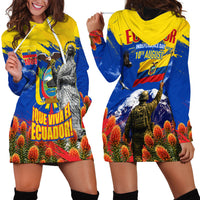 Ecuador Independence Day August 10 Hoodie Dress Patriotic Heritage Virgin Statue And Soldier