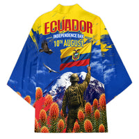 Ecuador Independence Day August 10 Kimono Patriotic Heritage Virgin Statue And Soldier
