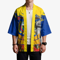 Ecuador Independence Day August 10 Kimono Patriotic Heritage Virgin Statue And Soldier