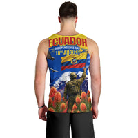 Ecuador Independence Day August 10 Men Tank Top Patriotic Heritage Virgin Statue And Soldier
