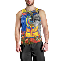 Ecuador Independence Day August 10 Men Tank Top Patriotic Heritage Virgin Statue And Soldier