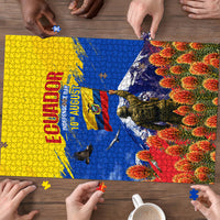 Ecuador Independence Day August 10 Puzzle Patriotic Heritage Virgin Statue And Soldier
