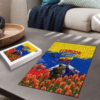 Ecuador Independence Day August 10 Puzzle Patriotic Heritage Virgin Statue And Soldier
