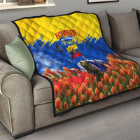Ecuador Independence Day August 10 Quilt Patriotic Heritage Virgin Statue And Soldier