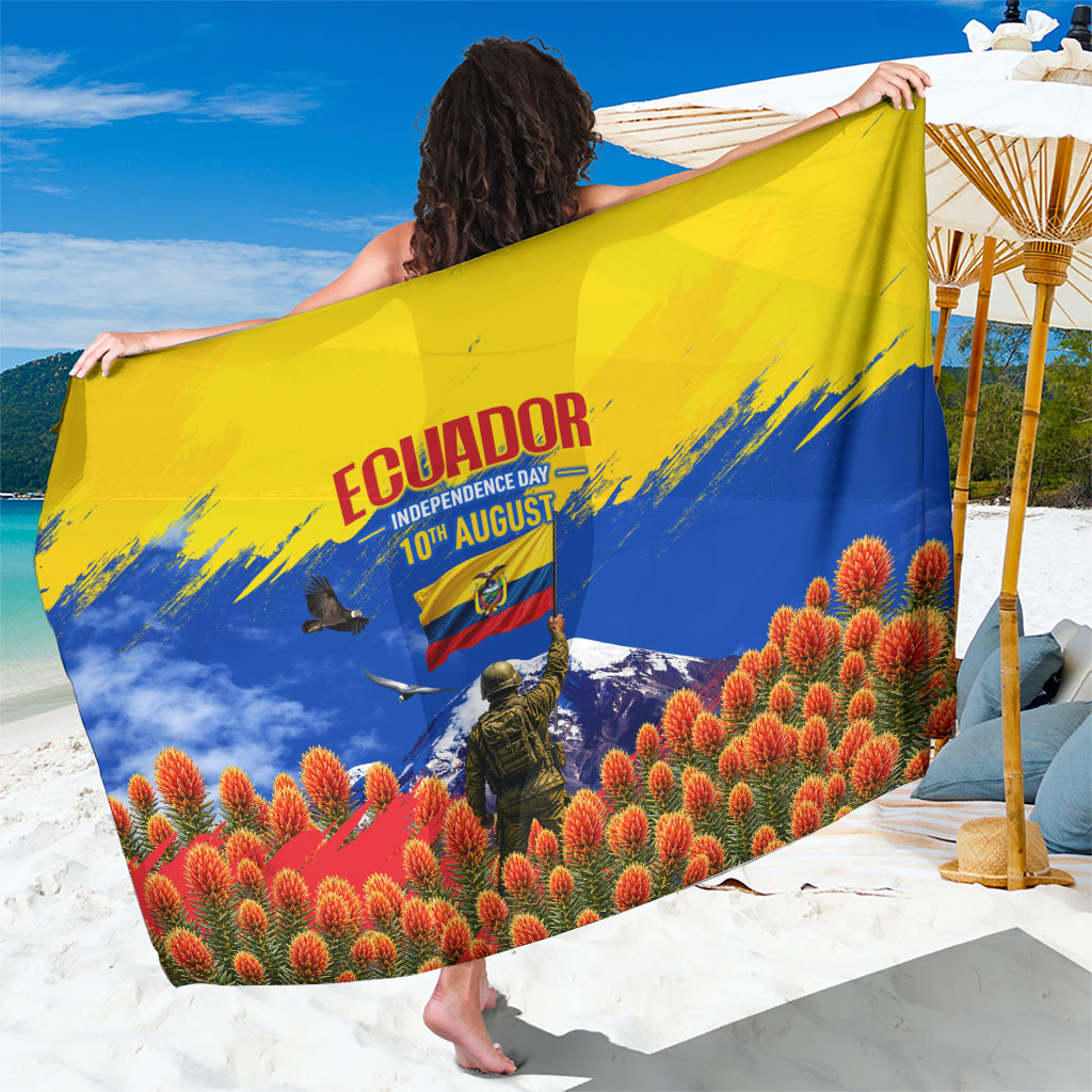 Ecuador Independence Day August 10 Sarong Patriotic Heritage Virgin Statue And Soldier
