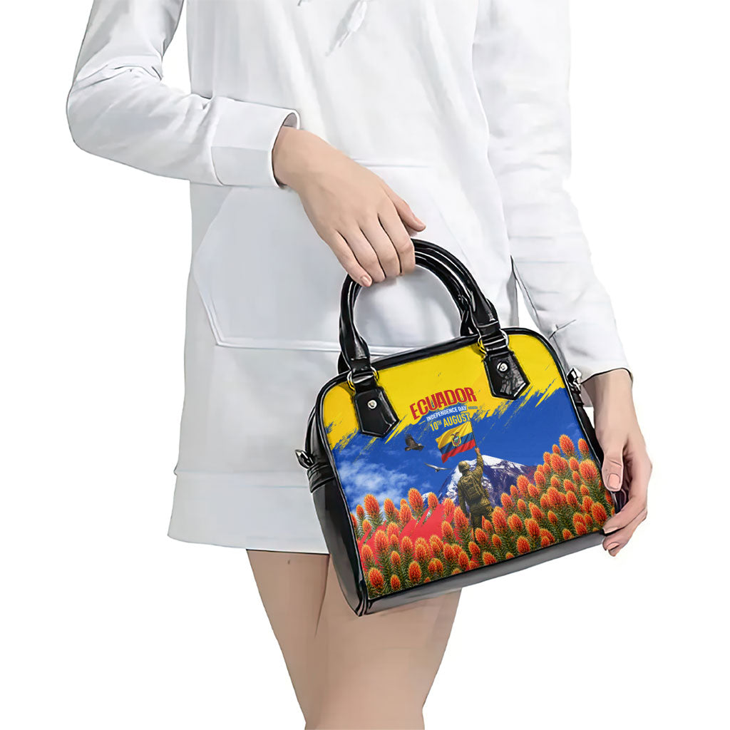 Ecuador Independence Day August 10 Shoulder Handbag Patriotic Heritage Virgin Statue And Soldier